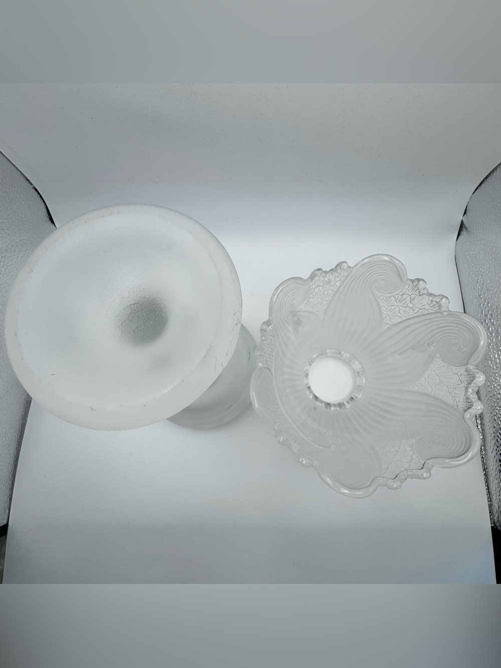 PartyLite Clairmont Fairy Lamp Frosted Glass Candle Holder Shade/Pedestal Vtg - Picture 11 of 14